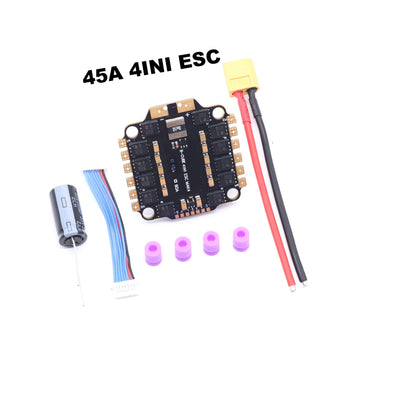 BLHELI_S 4IN1 45A 60A ESC Supporting 3-6S brushless motor Support DShot300 600/Multishot/Oneshot/PWM FPV UAV F4 Flight Control